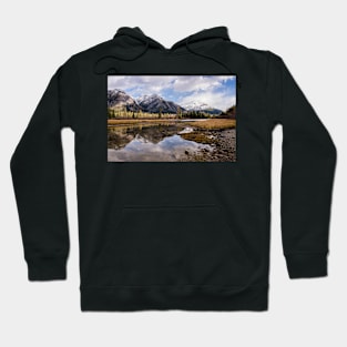 A Calm River and a Fresh Dusting of Snow Hoodie